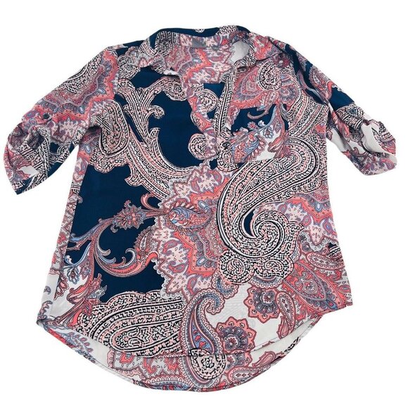 Soho New York & Company Women's size Medium Blouse Tunic 3/4 Sleeves pullover - Picture 1 of 5